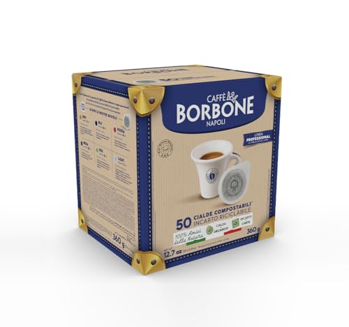 Caffè Borbone Kompostierbare Kaffeepads, Gold-Kaffeemischung - 50 Pads - Kompatibel mit ESE System Papier Pads 44 mm 3
