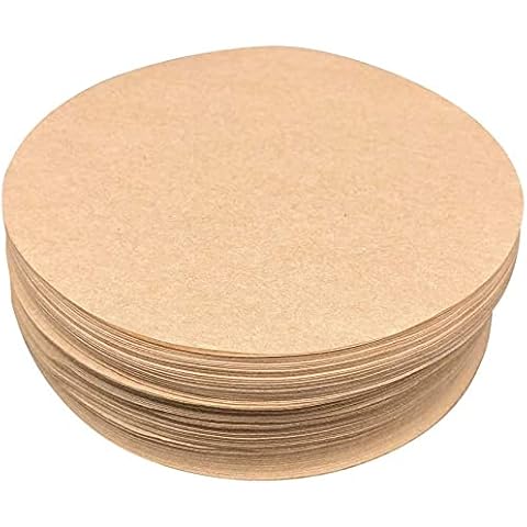 Natural Parchment Paper Unbleached 14" Inch 100 Baking Round/Circles Sheets | Worthy Liners Non-Stick Precut Baking Parchment, Perfect for baking pizza and cakes (100) Cover