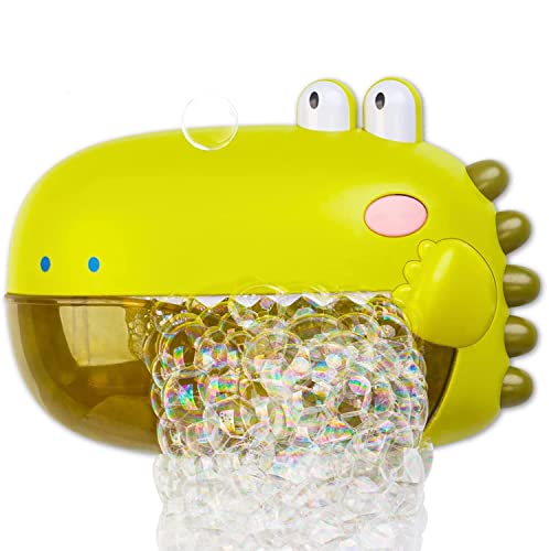 Image of Tiyol Bubble Machine Bath Toys, Automatic Bubble Maker for Toddlers