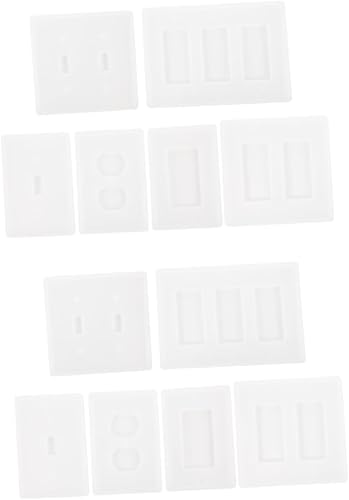 EXCEART Moldes de resina para panel de interruptores, moldes de silicona para resina, cubierta de interruptor de salida de luz de silicona, molde de