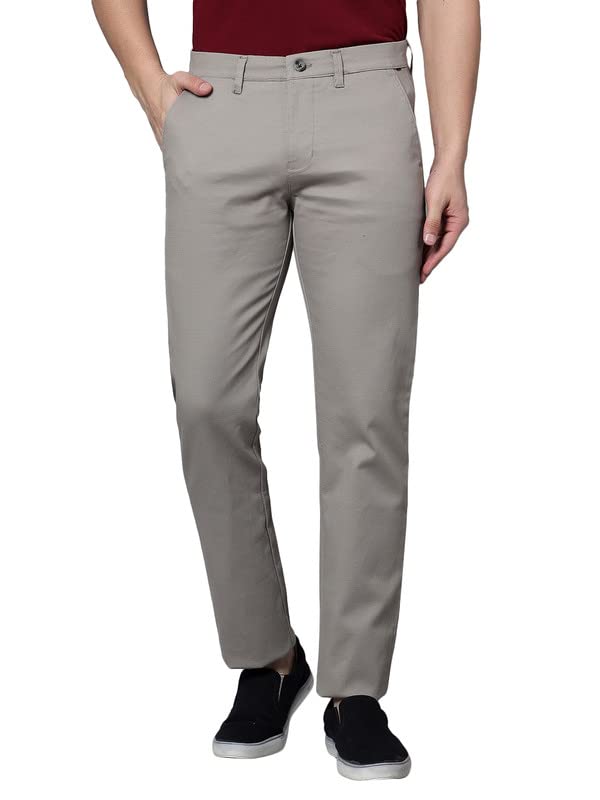 Image of Cantabil Black Solid Non Pleated Regular Fit Mid Rise Formal Trouser for Men | Formal Pants for Men | Formal Wear Regular Fit Trouser for Men (P MTRC00086)