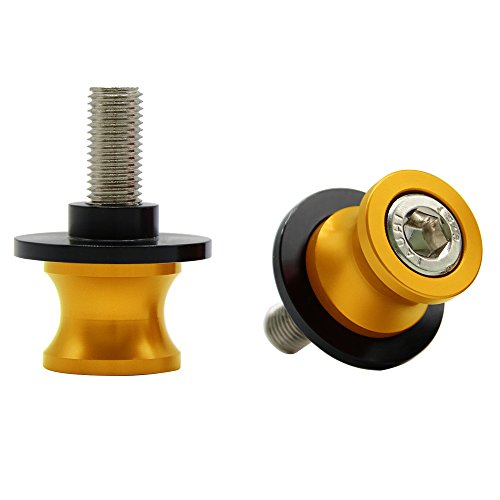 2pcs M10*1.25 Motocicleta Juego Diábolos Aluminio Para Duke 125/200/390 RC 125/200/390 Kawasaki Ninja 250R/650R ZX6R/9R/10R/12R/14 Z1000 ZRX 1100/1200 ZZR600 Yamaha FZR 1000/600R/400 Oro