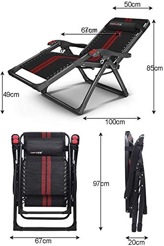Chaise pliante extérieur réglable qui soulage le dos avec coussin