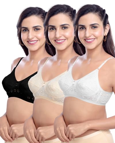 Image of Brida Italia Women's Cotton Minimizer Saree Bra | Full Coverage | Non-Padded, Wire-Free | Comfortable Daily & Ethnic Wear