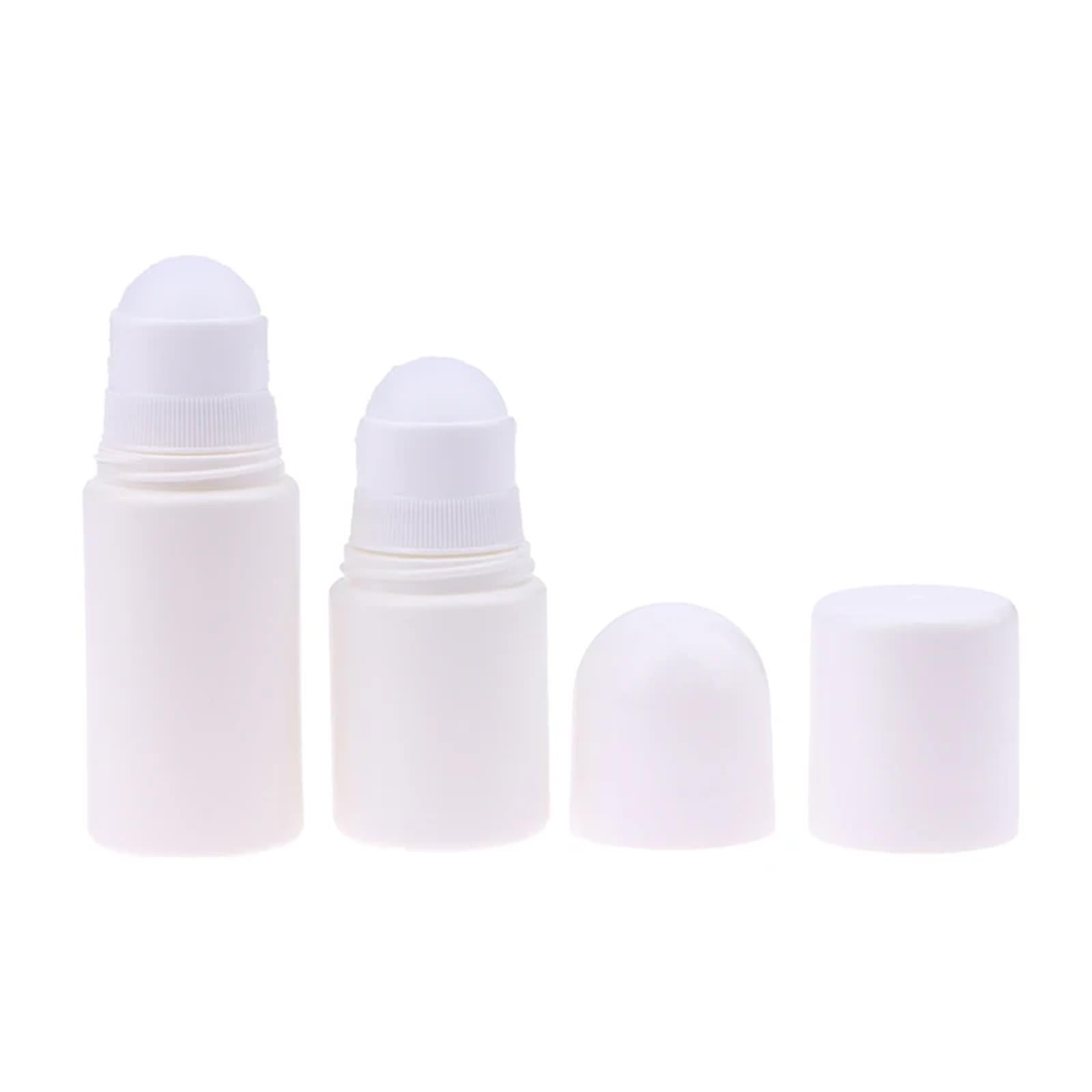 Roll-On-Flaschen, nachfüllbare Glasflaschen für ätherische Öle und DIY-Deo-Behälter, rund, 50 ml, 30–100 ml