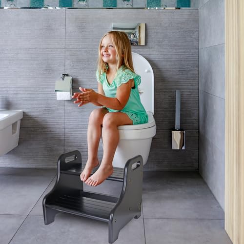 Demigo DEMISTFC Acacia 2-Step Stool For Kid, Toddler Wood Step Ladder thumb #4
