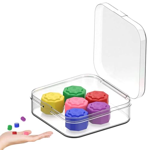 Eastrise Korean Gonggi Game Stone Set Gon Gi Gongni Weighted Stones with Storage Box Traditional Pebble Set for Squid Game Fans Family Gatherings & Skill-Based Fun (6 Pcs)