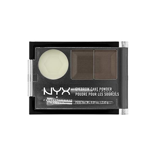 NYX PROFESSIONAL MAKEUP Eyebrow Cake Powder, Dark Brown/Brown