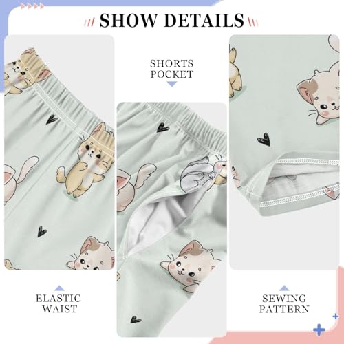Cute Cats Kawaii Kittens Boys Pants for Kids Jogger Pants with Pockets S-XL4