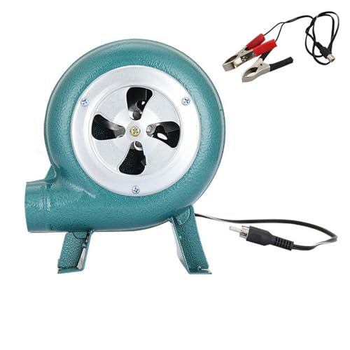 DC12V2A - Ventilador de barbacoa con motor de cobre y línea de clip de batería, perfecto para restaurantes de metalurgia, soplador de ventilación de arranque