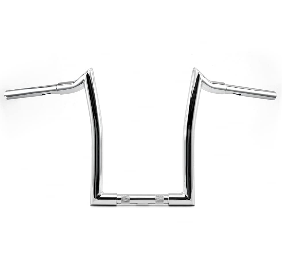 Chrome 1-1/4 inches Fat 10 inches Rise Aggressive Ape Handlebar for 1996-2013 Road Glide 1995-2013 Road King Sportster XL Dyna Softail
