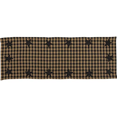 VHC-Brands-Black-Star-Cotton-13x36-Woven-Quilted-Runner-Black VHC Brands Black Star Cotton 13×36 Woven Quilted Runner Black