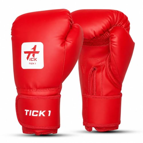 Image of Boxing Gloves (8 oz) for Youth & Teens (Ages 8-12)-Synthetic Leather Punching Gloves for Older Kids Training,Kickboxing, Muay Thai & for Professional Competition or Fast Speed-Bag Work (Red)