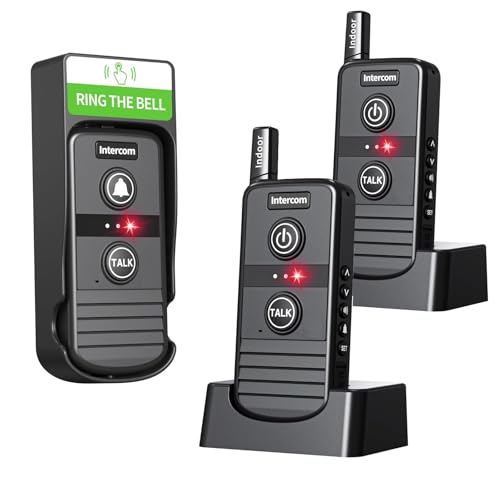 PANDAAR Doorbell Wireless, Intercoms Wireless for Home 4900ft Long Range Wireless Intercom System with Rechargeable Battery,3 Volume Levels,20 Ringtones for House Classroom Business PANDAAR Doorbell Wireless, Intercoms Wireless for Home 4900ft Long Range Wireless Intercom System with Rechargeable Battery,3 Volume Levels,20 Ringtones for House Classroom Business