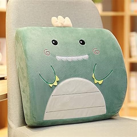 KANCK Memory Foam Lumbar Pillow Seat Cushion Lumbar Pillow Car Seat Office Chair Support Waist Lumbar Home Decoration Gifts (Color : Green, Specification : 35x32cm) Cover