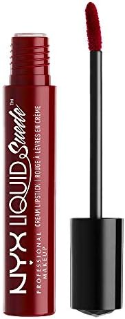 NYX PROFESSIONAL MAKEUP Liquid Suede Cream Lipstick - Cherry Skies (Deep Wine Red)