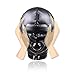 N-Keoboo Couvre-visage élastique noir avec les yeux bandés C0splay Costume Cagoule