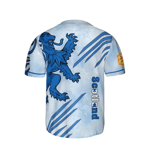 Camiseta personalizada de béisbol de Escocia con León Rampante y Escudo de armas de Escocia miniatura 3