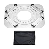 DeeRace テントストーブジャック、火傷防止プレート、バッグ付き、ストーブ煙突ガード、テントやワークショップ用のストーブ煙突火傷防止カバー