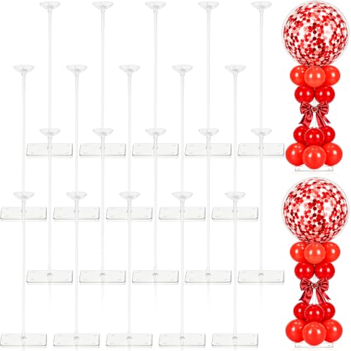 JOYYPOP 20 Set Balloon Stands for Table Clear 15.75 in Adjustable