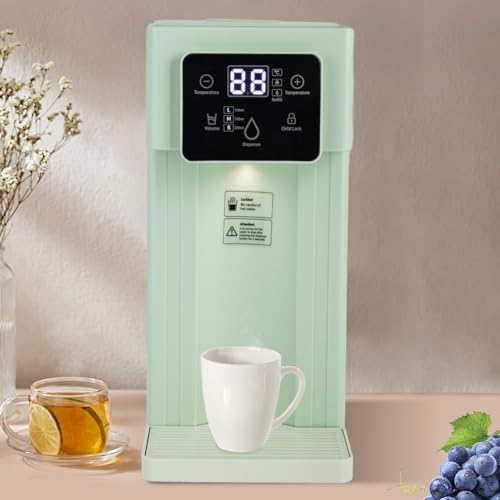 Instant Hot Water Dispenser, Water Dispenser, Desktop Water Dispenser Waterdrop Electric Water Filter Pitcher, Dispenser ALW-HT18 Long-Life Countertop Corded Electric 3L/0.79gal (Green)