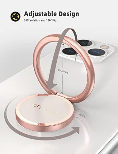 Lamicall uchwyt na telefon, stojak na palec - Uniwersalna regulowana pętla na telefon komórkowy z uchwytem 360 do iPhone 12, 11 Pro Xs Max XR X 8 7 6S Plus, Samsung, Huawei, wszystkie smartfony 4-8"
