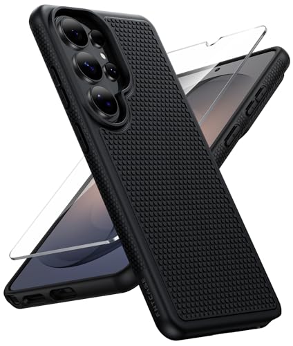 Image of FNTCASE for Samsung Galaxy S26 Ultra Case: Military Grade Drop Protection, 14ft Drop Tested, Screen Protector Included, Anti-Slip Anti-Fingerprint TPU Shockproof Phone Case Cover (Black)