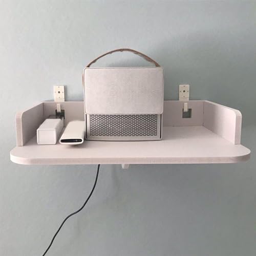 Schweberegal für Projektor, Wandmontage Projektor-Regal Multimedia Wandregal TV Rack Wandhalterung, perfekt für Projektor, WLAN-Router, Spielekonsole und Kabelbox,Lautsprecher-Wandhalterung(S)