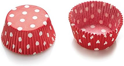 Decora 200 Pieces Dotted Baking Cup, 50 x 32 mm, Fuschia
