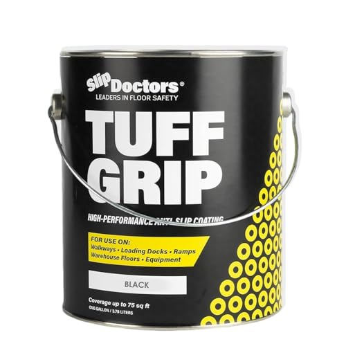 Tuff Grip Anti-Slip Paint for Ramps, Floors, Decks & Stairs – Durable Non-Skid Coating for...
