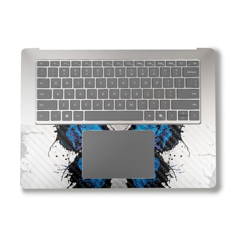 Image of Carbon Fiber Laptop Skin Compatible with Alienware M18 R2 (2024) - Butterfly Splash - Premium 3M Vinyl Protective Wrap Decal Cover - Easy to Apply | Crafted in The USA by MightySkins