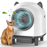 OROLEY 猫 自動トイレ 猫 トイレ 自動 猫トイレ 自動 自動トイレ 猫 猫自動トイレ 自動猫トイレ 自動清掃 アプリ操作対応 多頭飼いOK 静音 猫トイレ 消臭アロマ付き ニオイ漏れ防止 9種センサー搭載 大容量96L＆9L集便ボックス 猫耳デザイン iOS/Android対応 日本語説明書 ホワイトモデル017 image