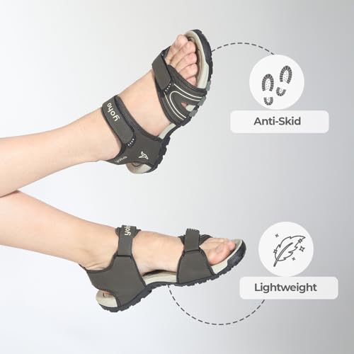 Image of YOHO TrailMark 002 Sports Sandals for Men | Comfortable & Lightweight | Flexible & Breathable | Footpharma footbed | Anti-Skid Footwear for Trekking, Hiking & Outdoor