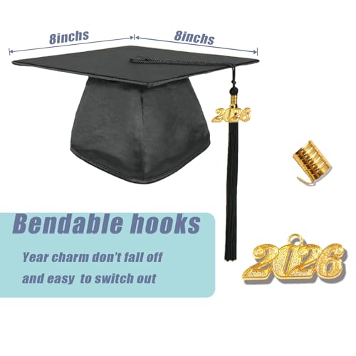 Image of GradPlaza Shiny Preschool Graduation Cap and Gown for Kids 2026 Tassel kindergarten graduation cap and gown