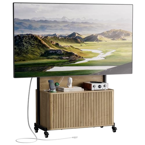 Planimetry Rolling TV Stand with Mount for 32-75 Inch