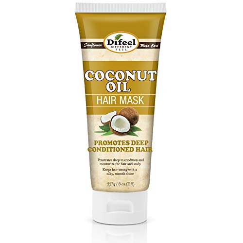 Difeel Coconut Oil Hair Mask 8 Oz. - Hair Conditioning Treatment For Color Treated Hair, Natural Hair Damage Repair #TOP10