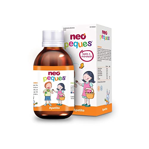 NEO PEQUES | Sciroppo per Bambini Appetito | 150 ml | Stimola l’appetito e Riduce la Sensazione di Stanchezza | A base di Estratti Vegetali e Oligoelementi | Gusto Lampone