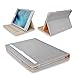 Price comparison product image MOFRED® Grey & Tan Apple iPad Pro 12.9" (2015 and 2017 Models) Leather Case with Multiple Viewing Angles, Auto Sleep/Wake, Apple Pencil Holder - Voted #1 iPad Case by The Daily Telegraph (For iPad Models A160,A167,A1584 and A1652)