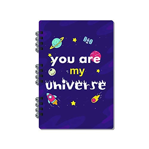 MG Brand You R My Universe Spiral Bounded Rulled Notebook Size - A5 Superb Paper Quality MG-N035