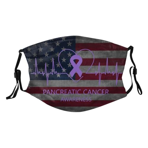 Pancreatic Cancer Awareness Adult Dust Mask Adjustable Dust Face with 2 Filter44