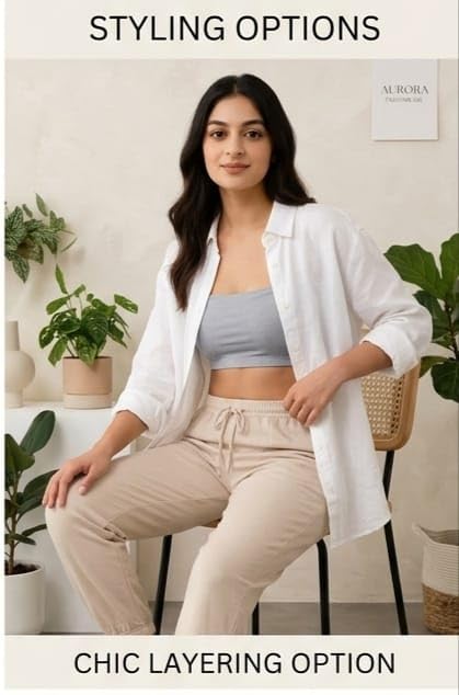 Image of Seamless Padded Bralette for Women | Free Size (Best Fit 28-32 Bust, S to M) | Stretchable Wireless Camisole Bra | Soft Comfortable