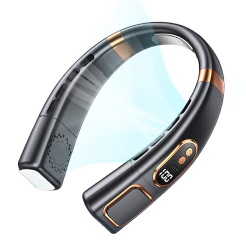 Ventilateur de cou portable contre la chaleur, mini souffleur USB à 5 vitesses - 2