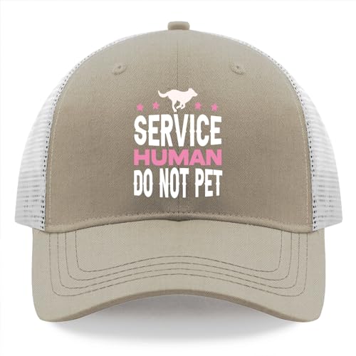 Service Human Do Not Pet Sun Hats Cycling Caps for Him Apricot