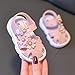 Kids Closed Toe Sandal Summer Fashion Flower Leather Flat Soft Sole Sandals Beach Breathable Lightweight Dress Sneakers Pink