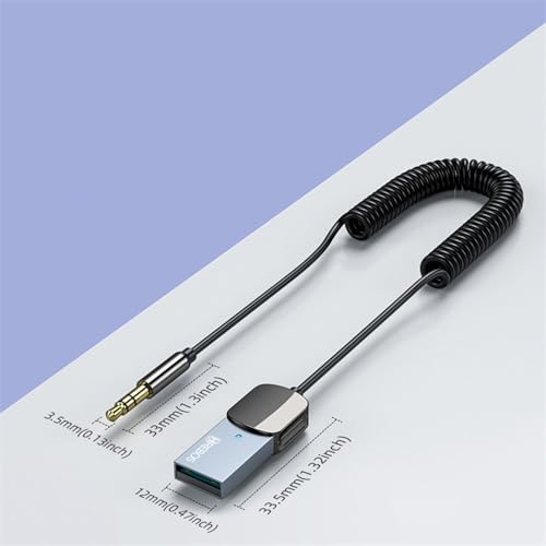 Adaptador Receptor Bluetooth Usb P2 Musica Som Chamada Carro Veicular Hrebos
