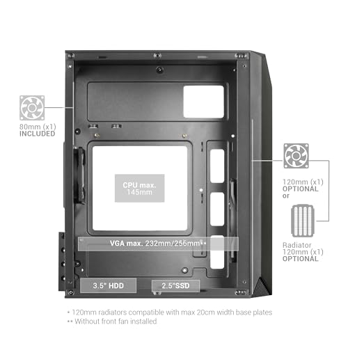 MC-S1 Rosa, Case PC Gaming Compatto Micro-ATX, Illuminazione ARGB 12 Modalità, Ventola FRGB, Finestra Laterale Completa - Case PC - Immagine 3