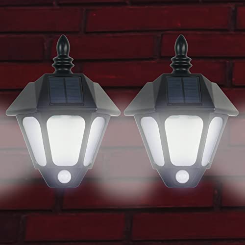 Luces LED de pared con sensor de movimiento, luces de pared exterior alimentadas por red, luces solares de pared impermeables para exteriores (2 piezas) Cover