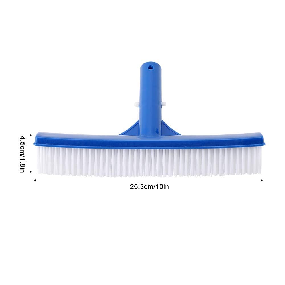 Brosse Nettoyage Piscine 10 Pouces – Tête De Brosse Plastique Robuste Avec Trou De Vis Pour Manche Télescopique, Idéale Spa, Petite Piscine & Jacuzzi