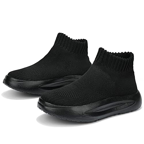 Boys and Girls Black Fashion Casual Sports Walking Shoes Breathable Running Sneakers(Toddler/Little Kid/Big Kid)3