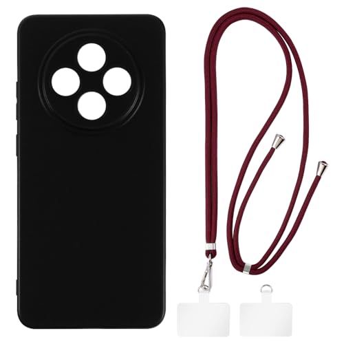 Shantime �P�[�X�ƃN���X�{�f�B�X�g���b�v�Z�b�g OPPO Reno12 FS 4G �Ƃ̌݊������� �g�уJ�o�[�Ƌ����o�b�N���t�������\�l�b�N�X�g���b�v�����2���̃p�b�`�t��(�u���b�N + ���b�h)